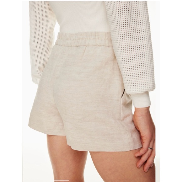 Aritzia Wilfred Fable Linen Short 3” Natural Ecru Size 4 - Picture 2 of 8